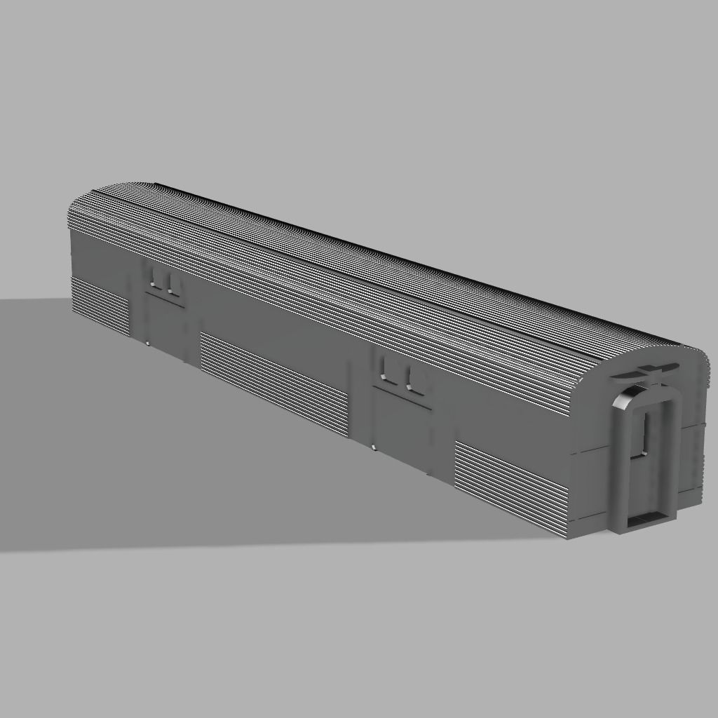 SANTA FE STREAMLINER H0 BAGGAGE CAR 3D print model_7