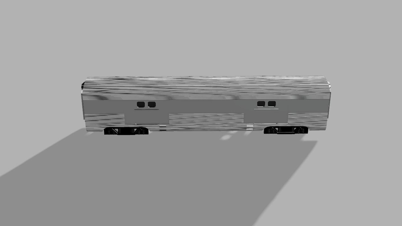 SANTA FE STREAMLINER H0 BAGGAGE CAR 3D print model_6