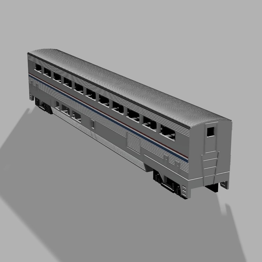 AMTRAK SUPERLINER H0 SCALE 3D print model_1