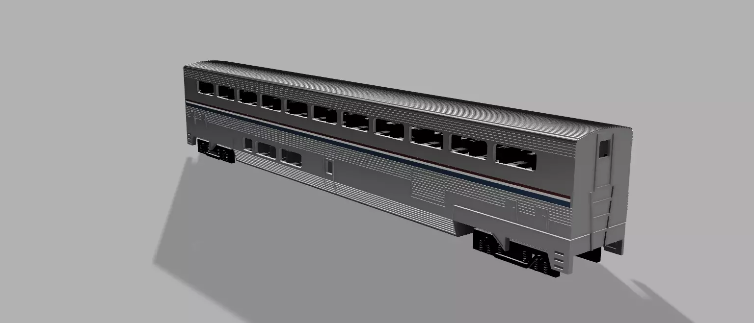 AMTRAK SUPERLINER H0 SCALE 3D print model_0