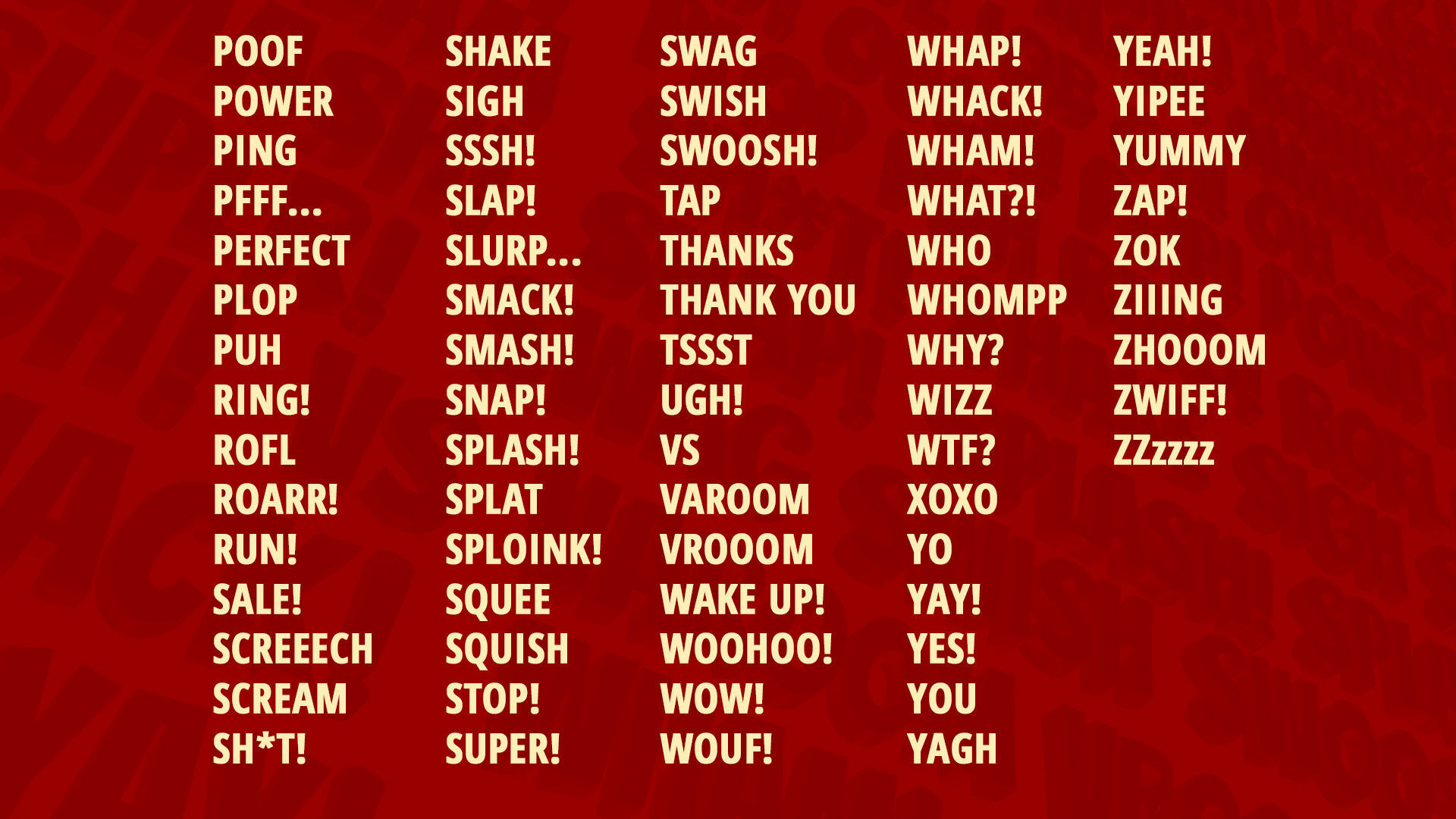 160 Low poly Zbrush IMM brush set of comic dialogue sound words 3D model_2