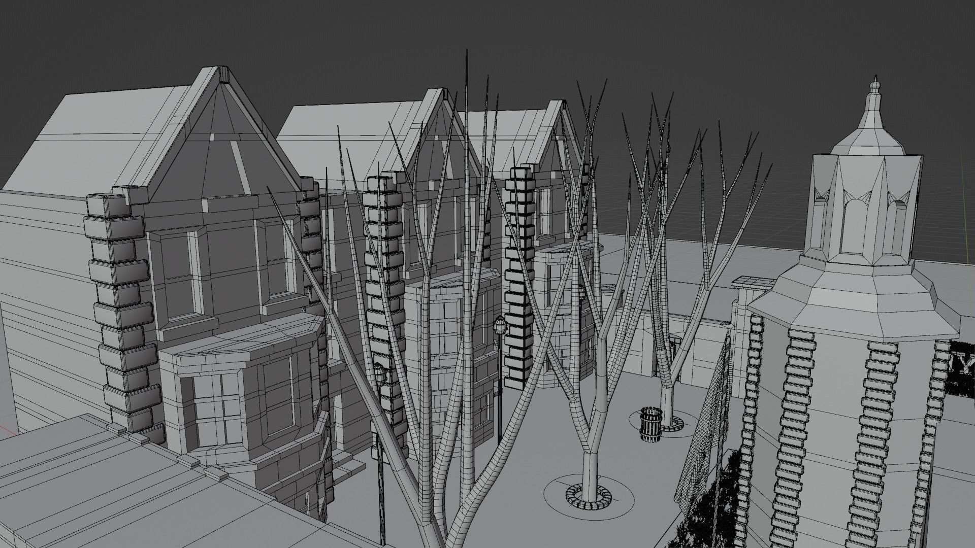 Haileybury College Low-poly 3D model_13