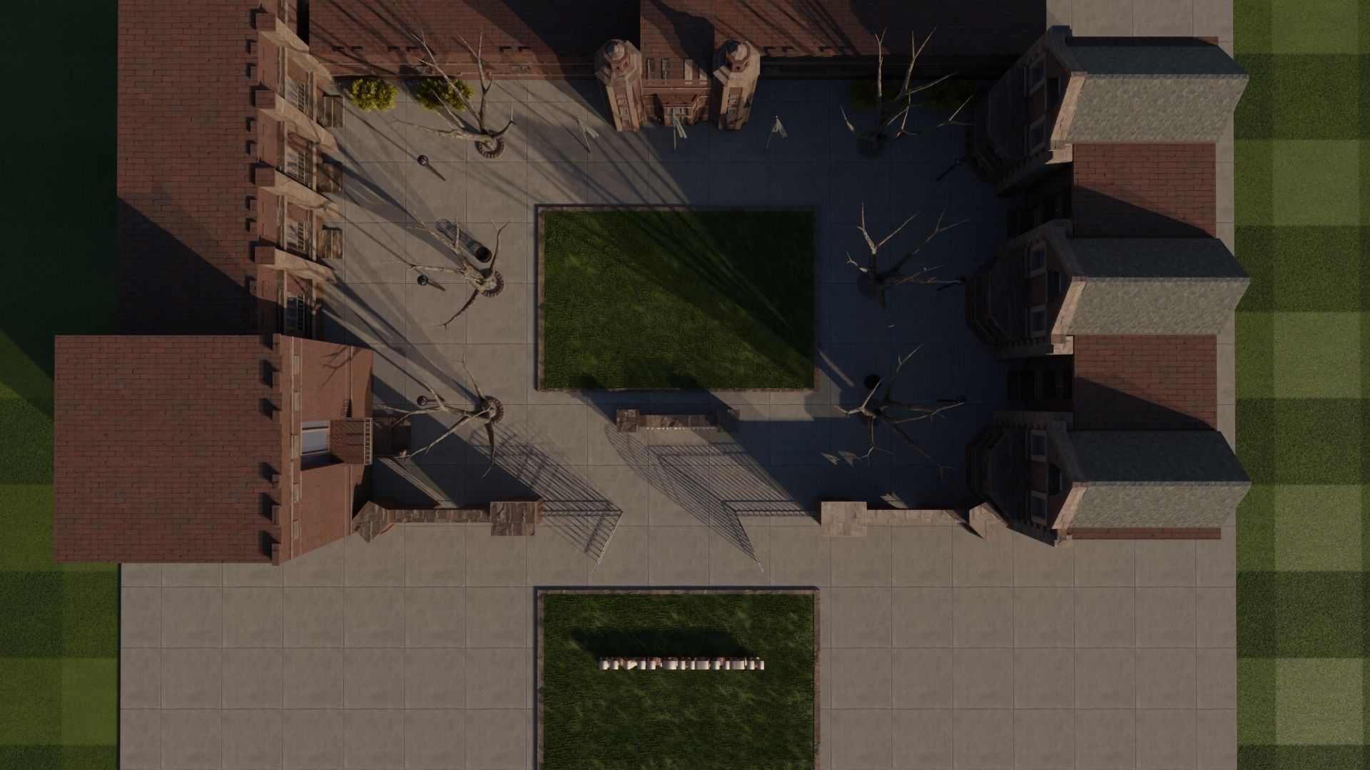 Haileybury College Low-poly 3D model_6