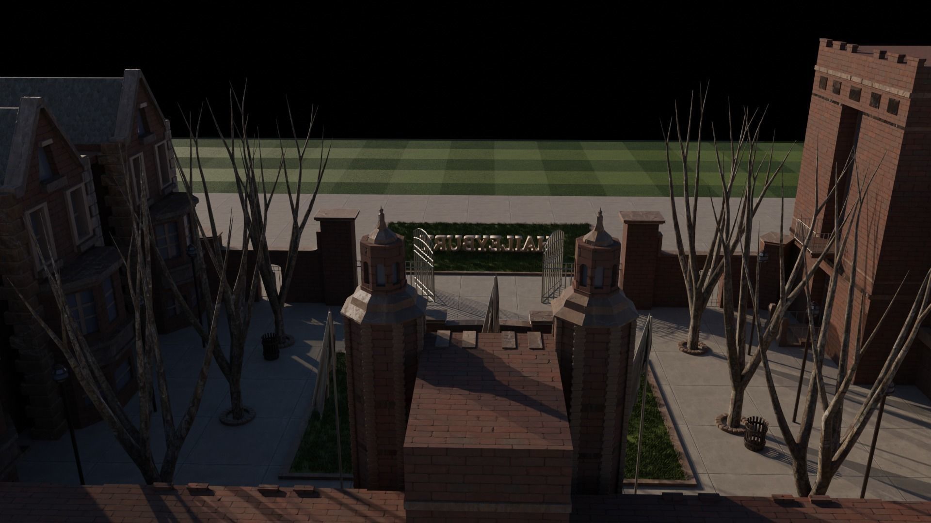 Haileybury College Low-poly 3D model_10