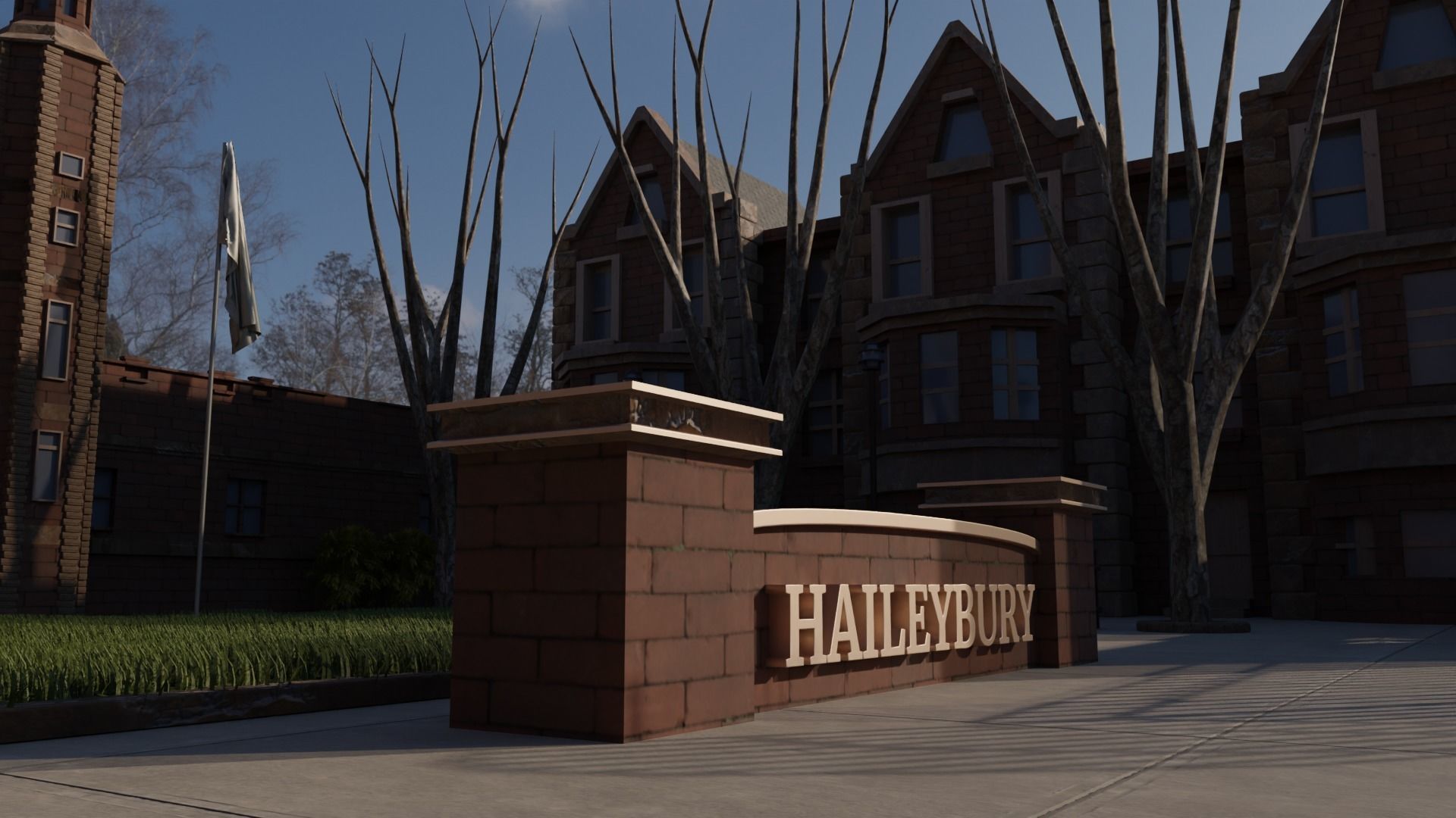 Haileybury College Low-poly 3D model_2