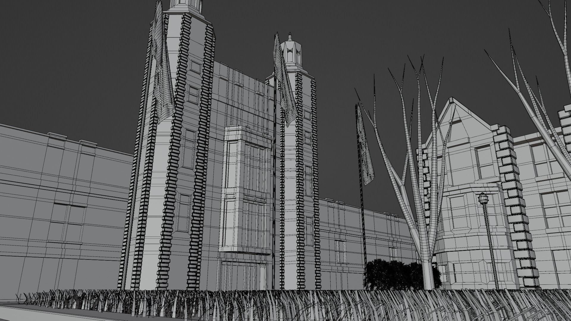 Haileybury College Low-poly 3D model_14