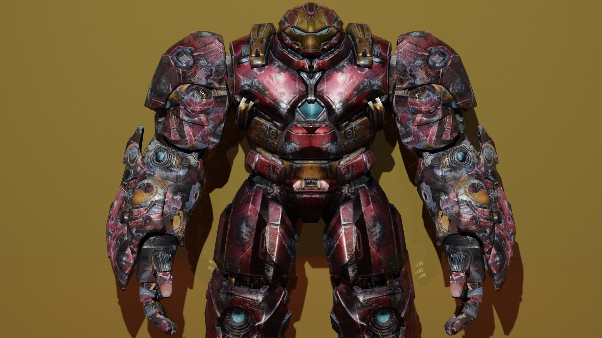 Hulkbuster avengers iron man armor 3D model_5