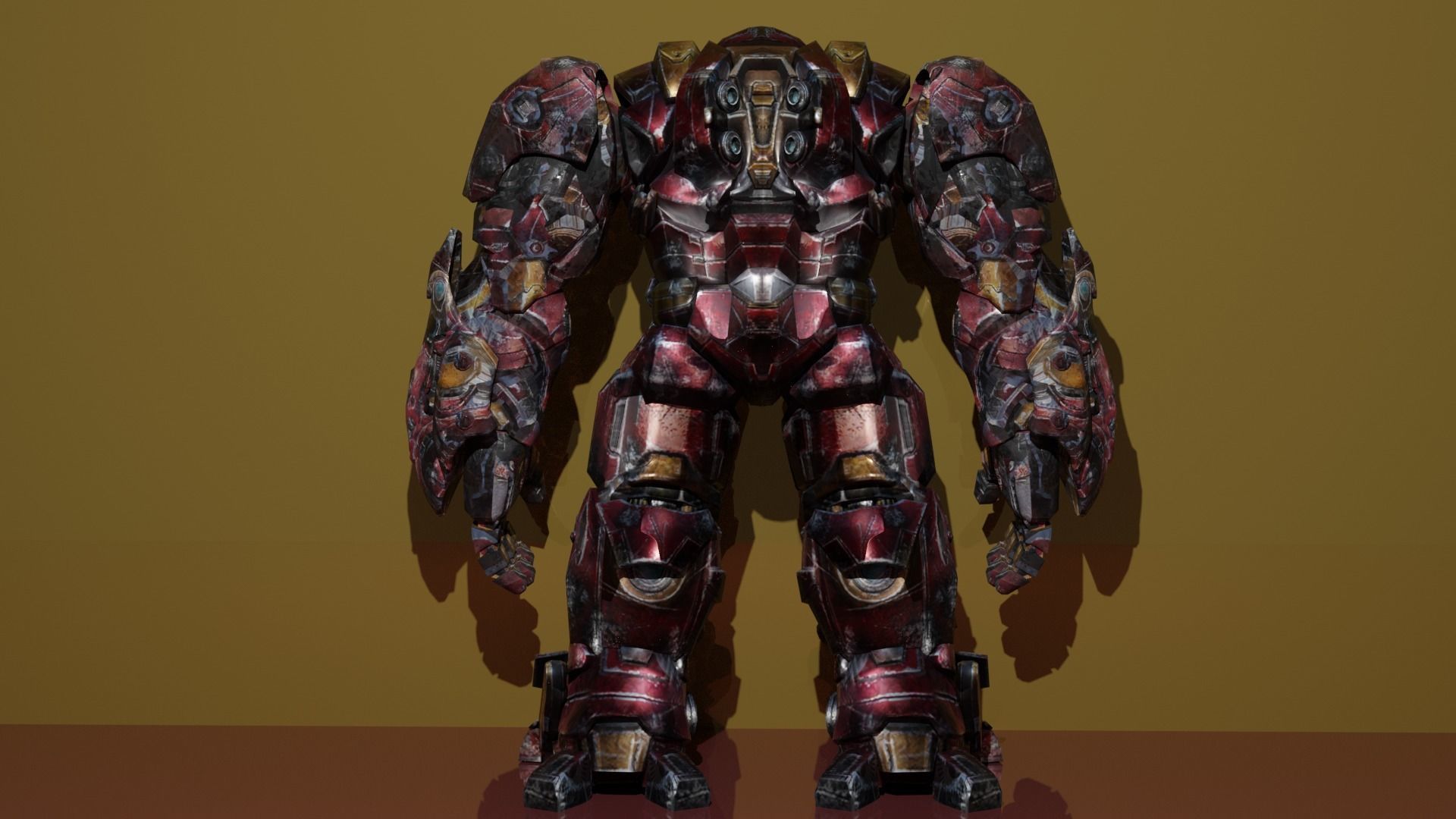 Hulkbuster avengers iron man armor 3D model_3