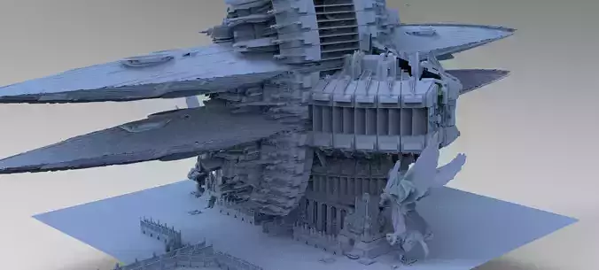 Art Deco Sci-Fi Tower 3 towers 