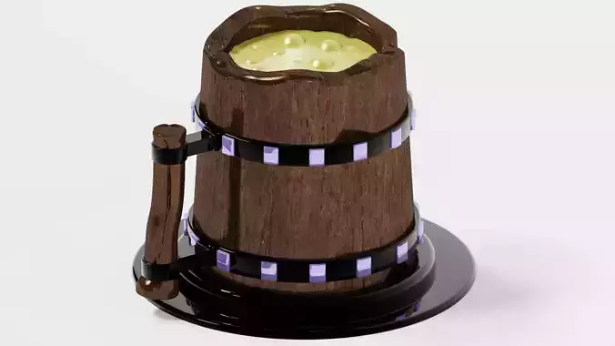 WoodCup wooden mug with liquid inside