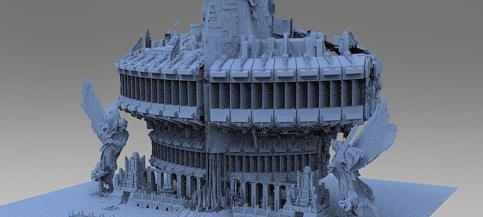 Art Deco Sci-Fi Tower 7  3D model