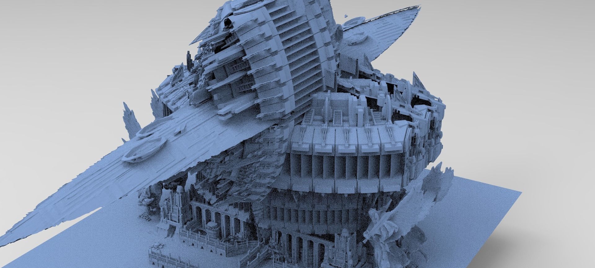 Art Deco Sci-Fi Tower 8 3D model_1