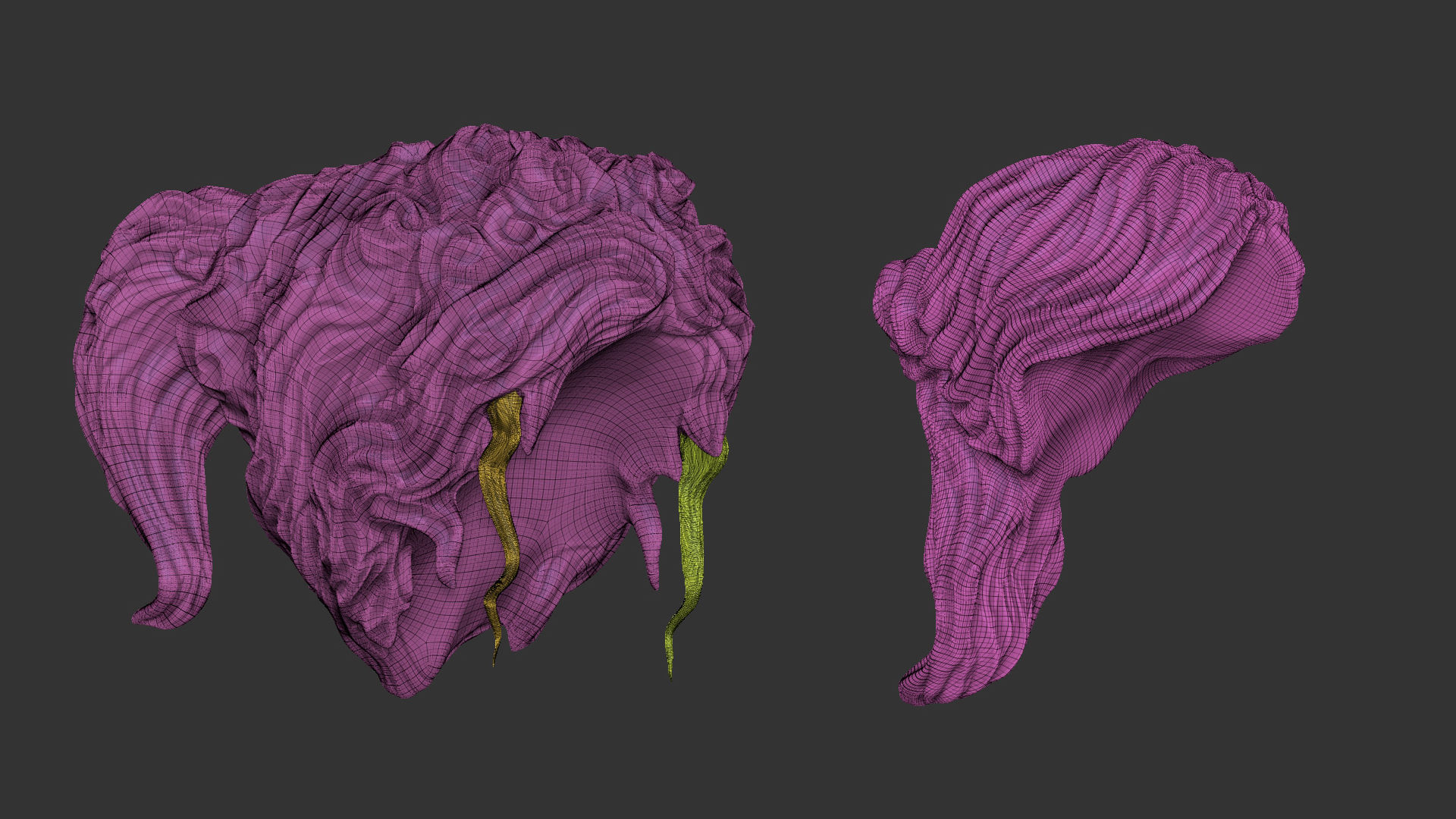 15 Female greek or roman statue hair styles hairdoo IMM brush 3D model_11