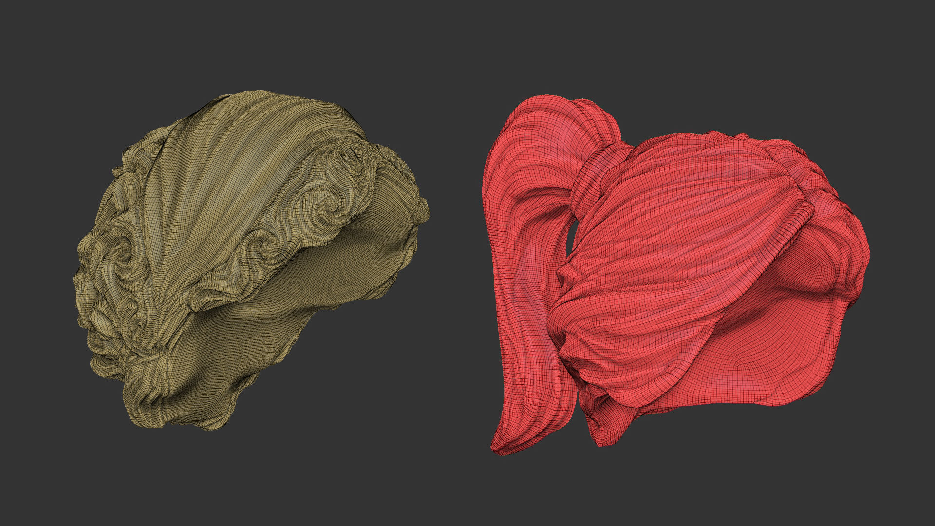 15 Female greek or roman statue hair styles hairdoo IMM brush 3D model_8