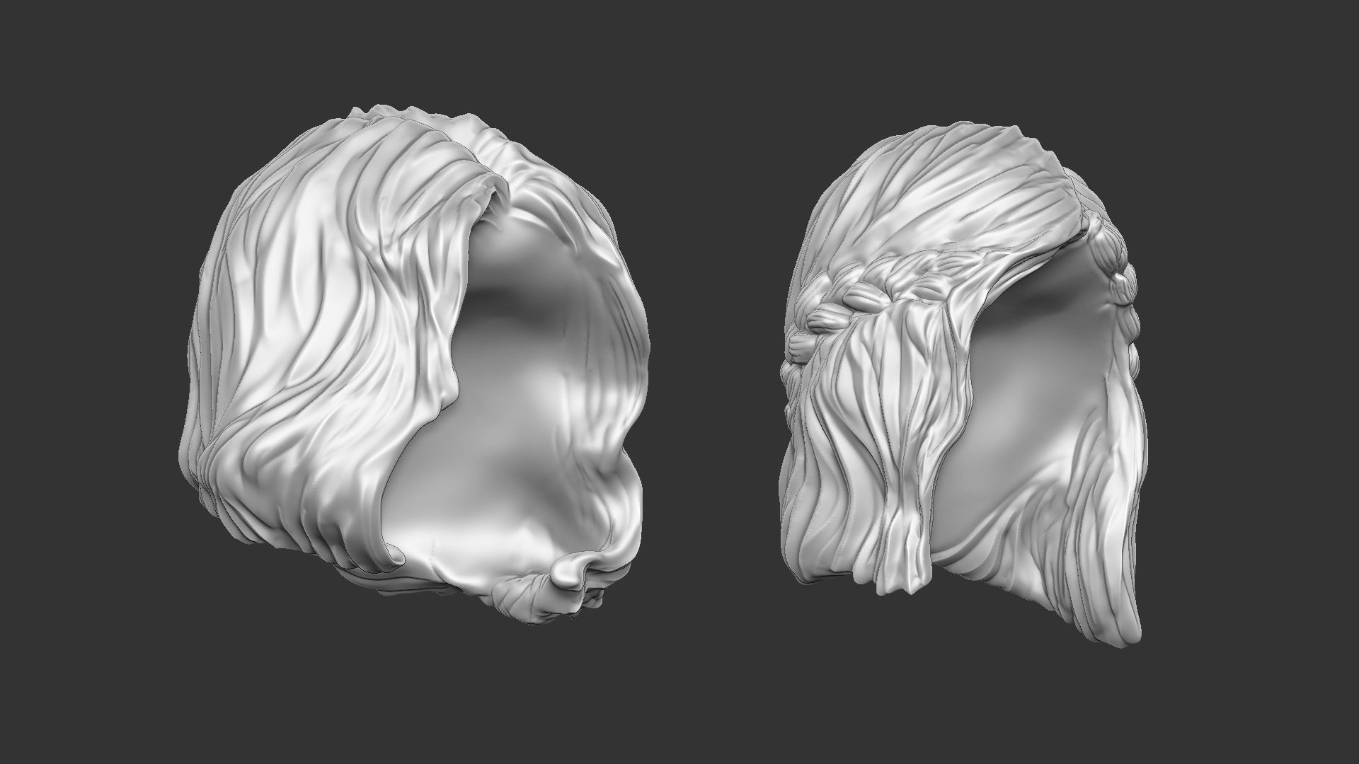 15 Female greek or roman statue hair styles hairdoo IMM brush 3D model_4