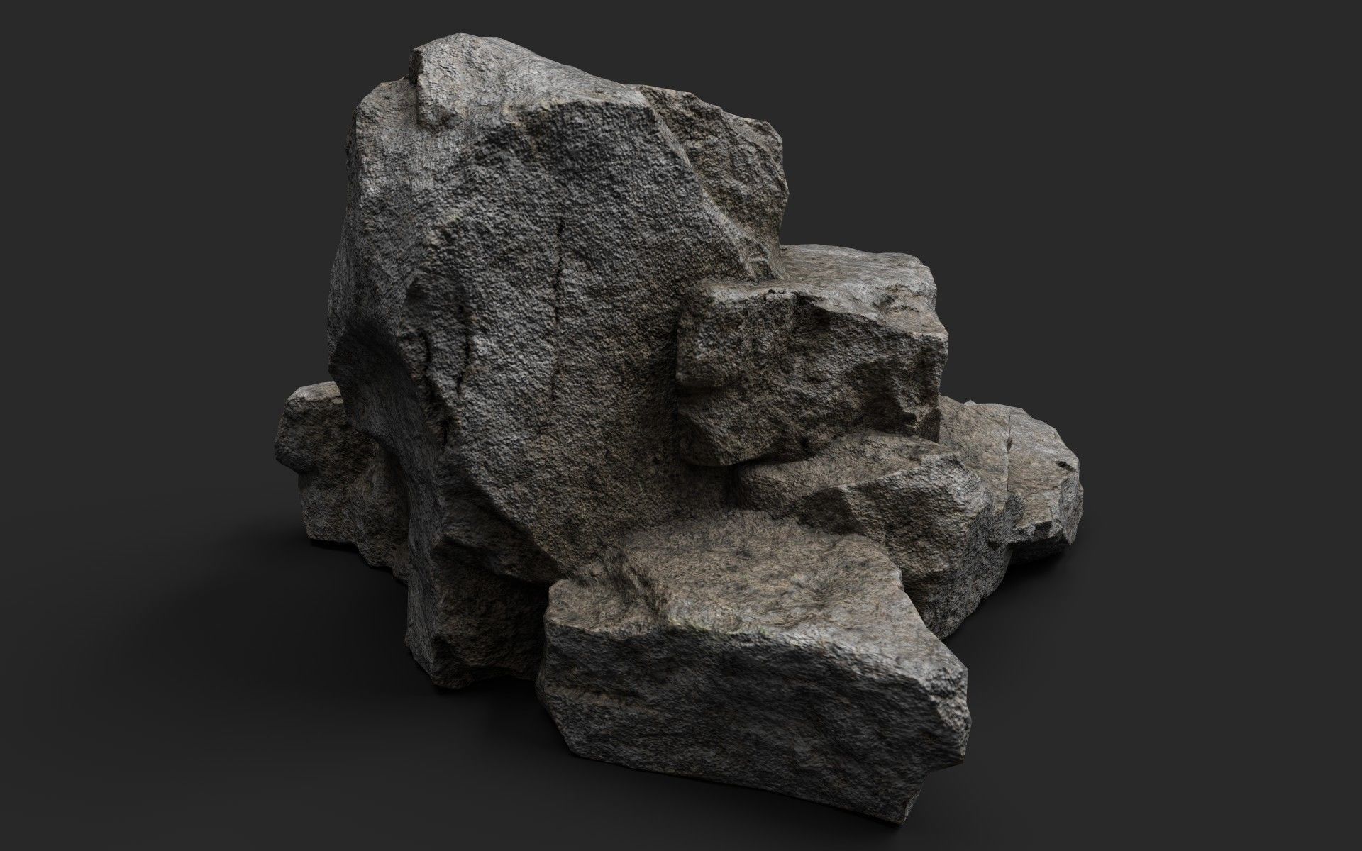 Rock 22-6 Low-poly 3D model_4