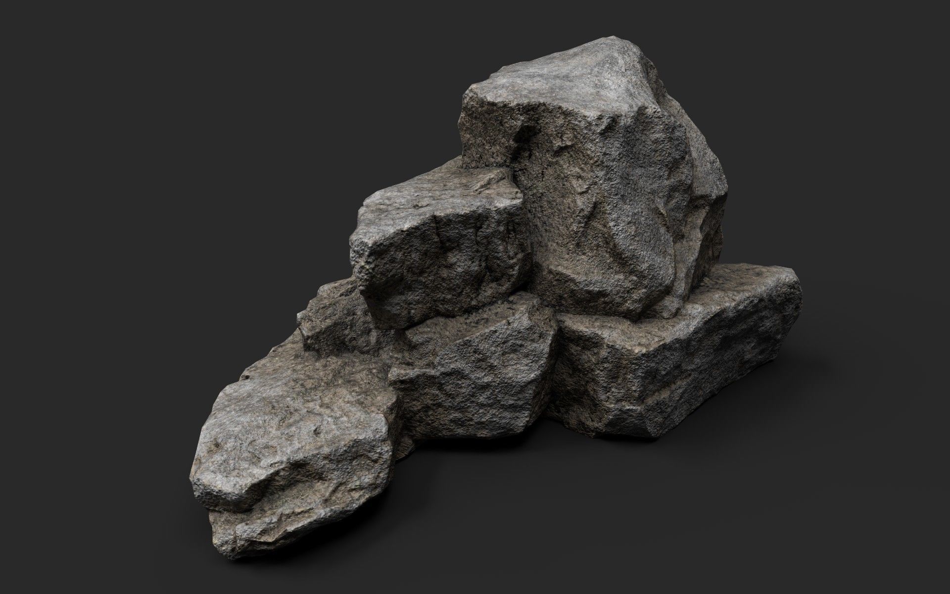 Rock 22-6 Low-poly 3D model_2