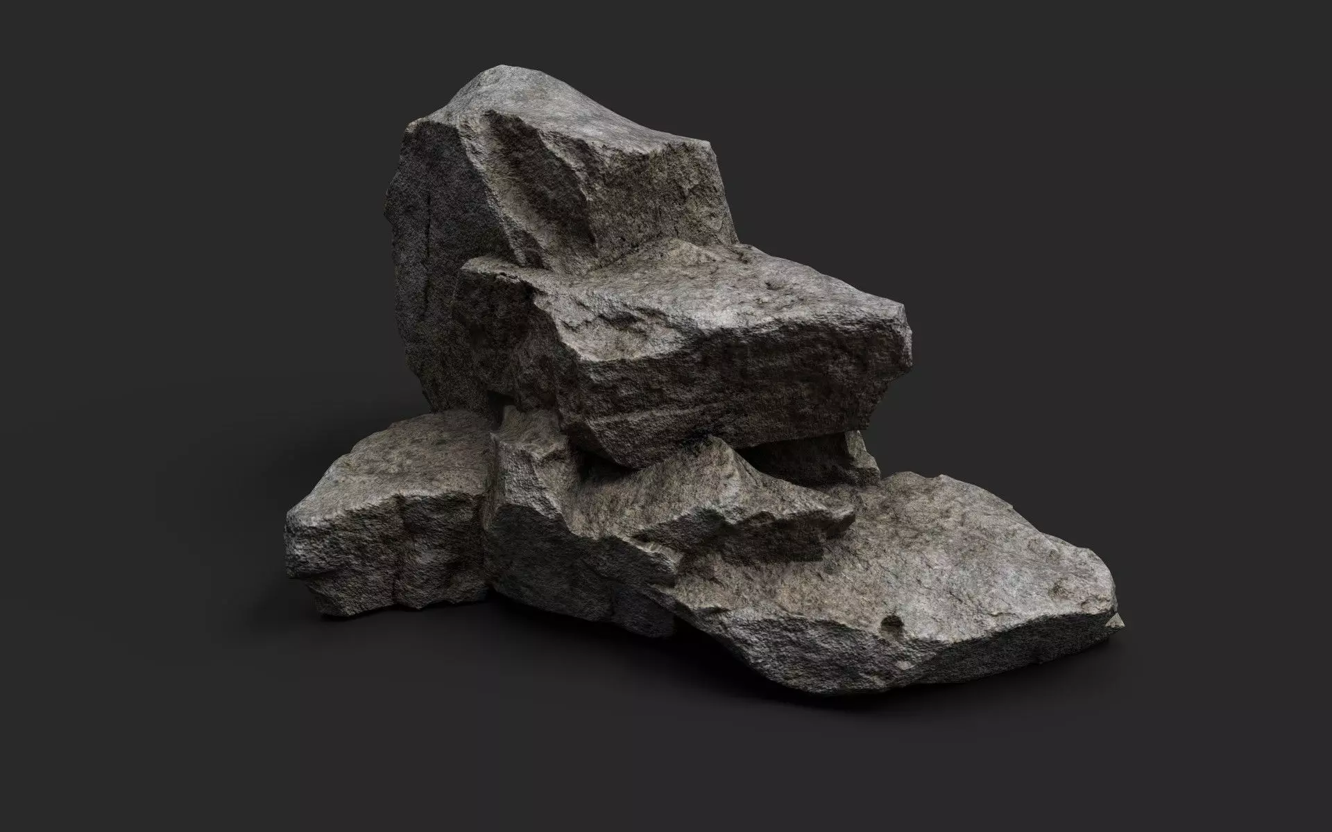 Rock 22-6 Low-poly 3D model_0