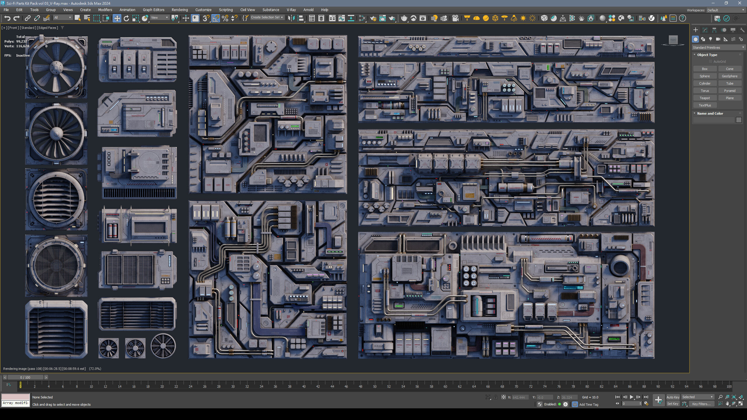 Sci-Fi Parts Kit Pack Vol 03 Low-poly 3D model_19