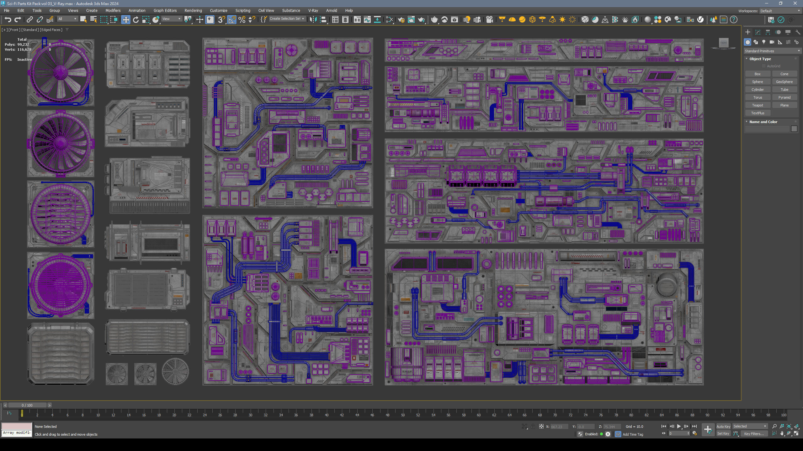 Sci-Fi Parts Kit Pack Vol 03 Low-poly 3D model_20