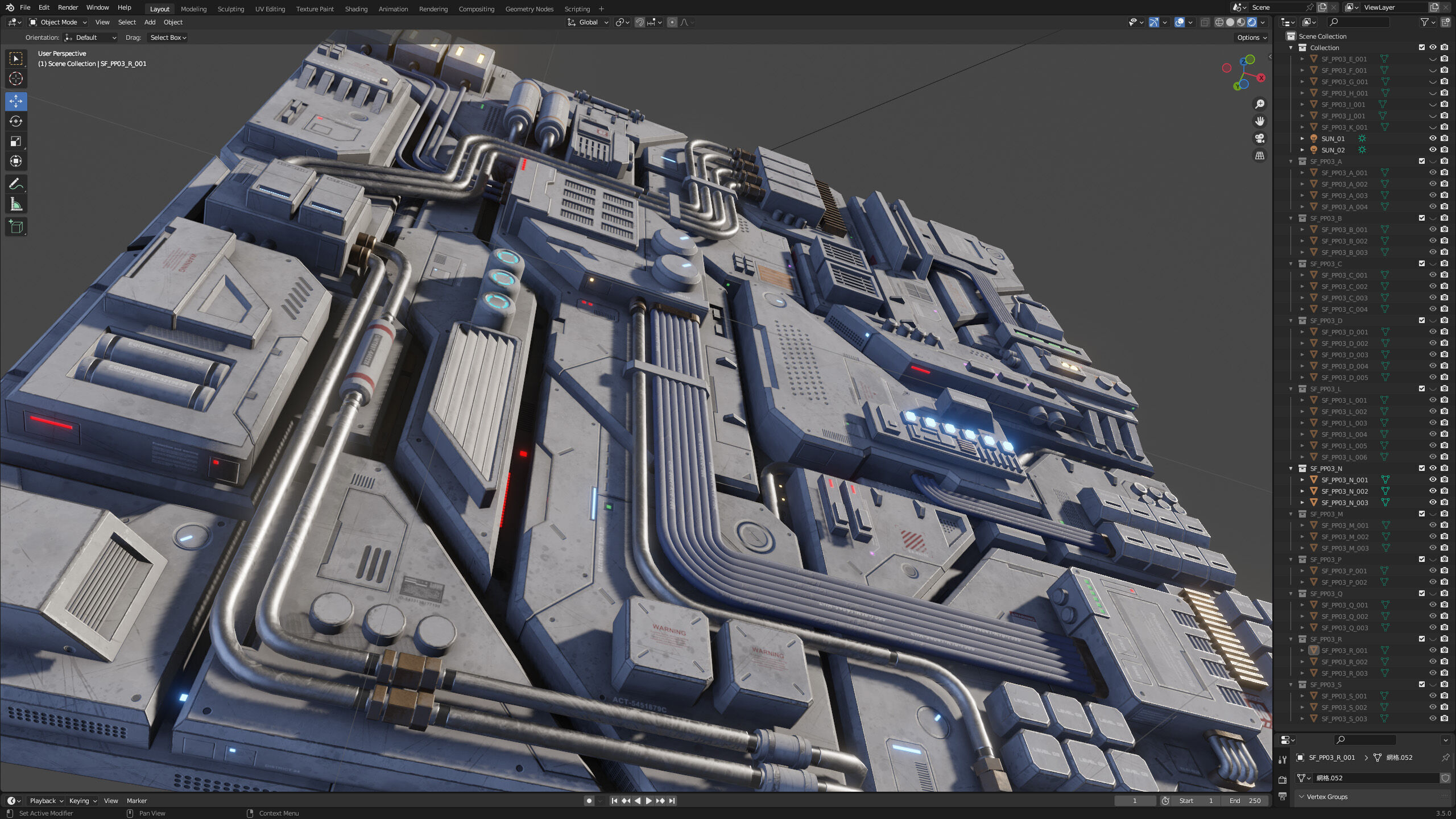 Sci-Fi Parts Kit Pack Vol 03 Low-poly 3D model_30