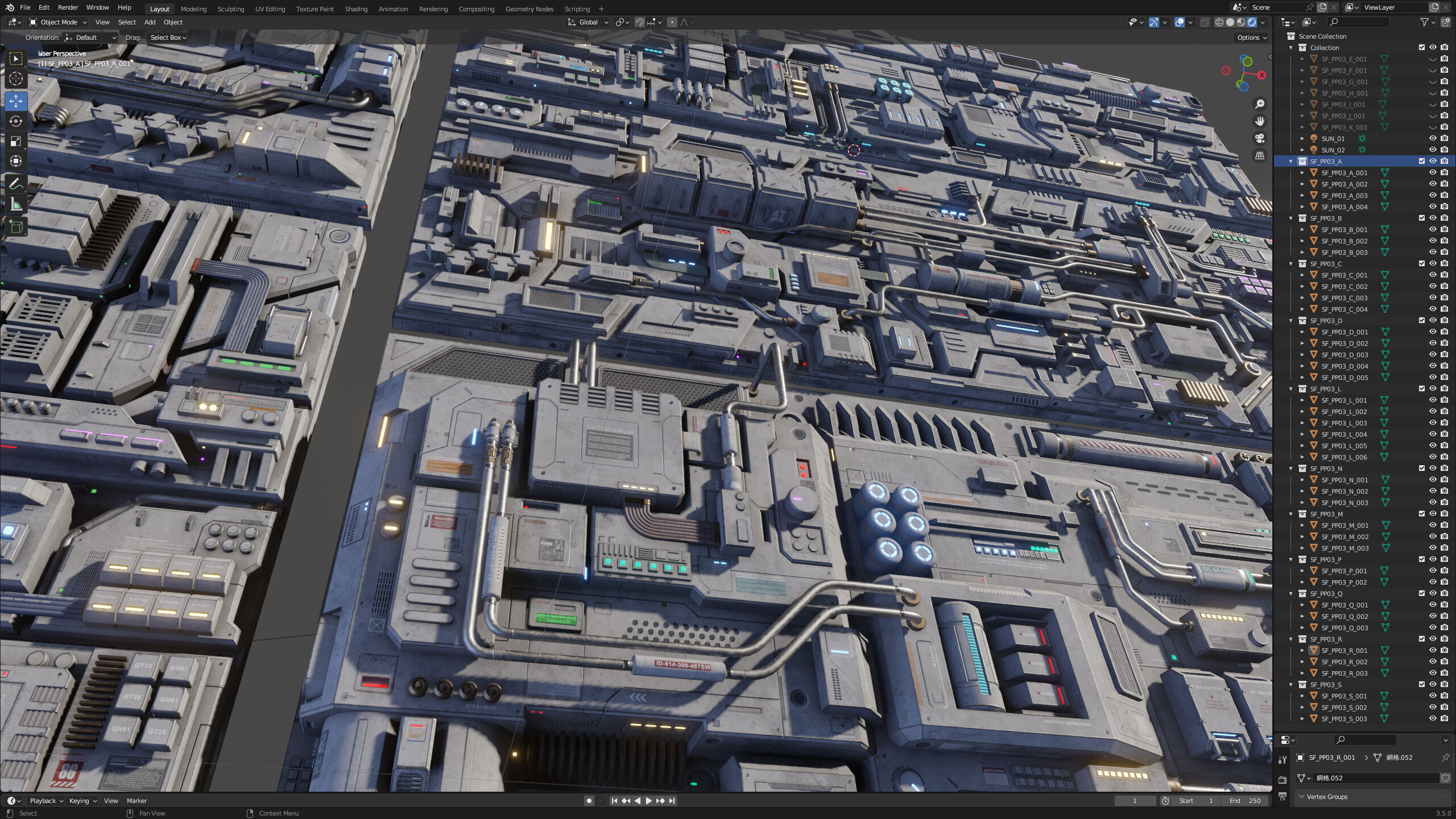 Sci-Fi Parts Kit Pack Vol 03 Low-poly 3D model_27