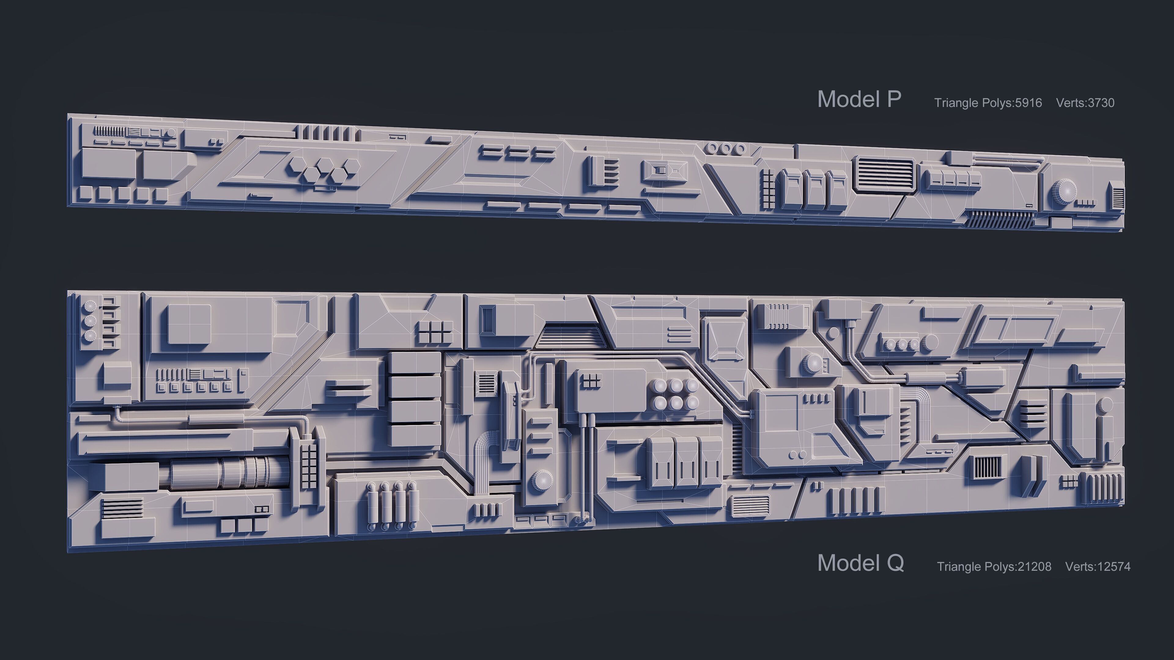 Sci-Fi Parts Kit Pack Vol 03 Low-poly 3D model_9