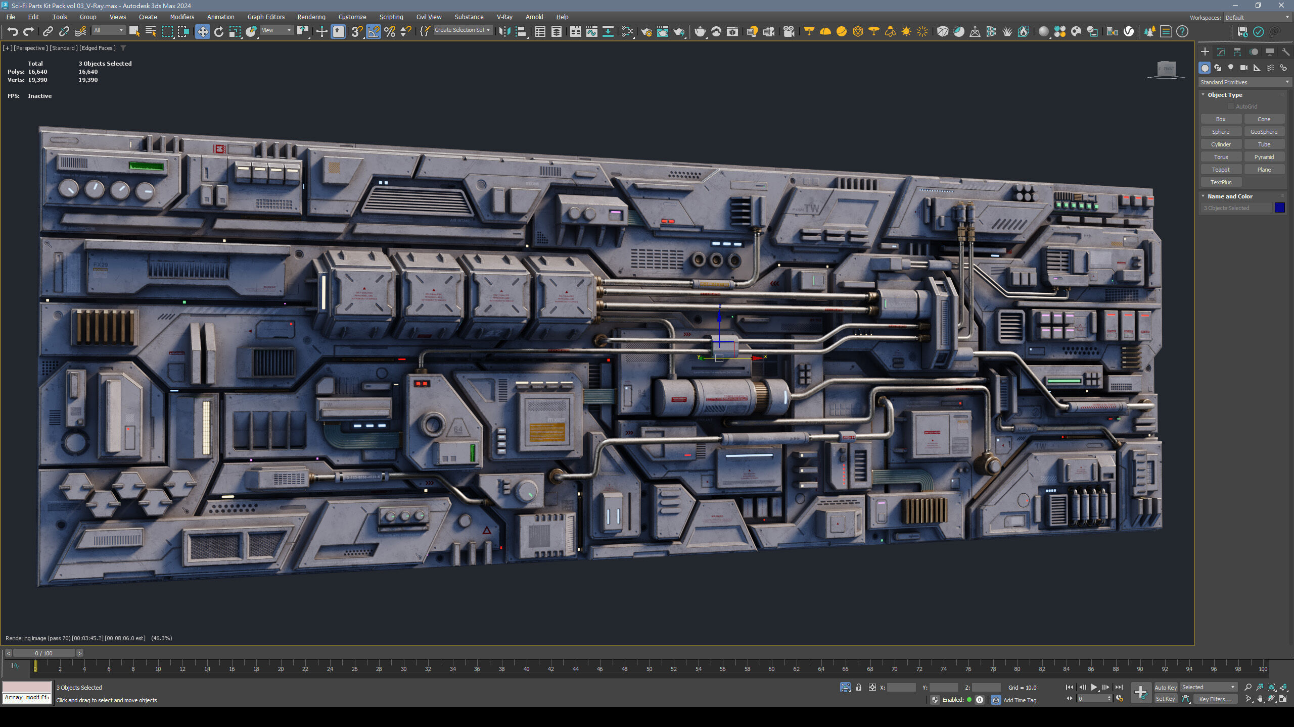 Sci-Fi Parts Kit Pack Vol 03 Low-poly 3D model_22