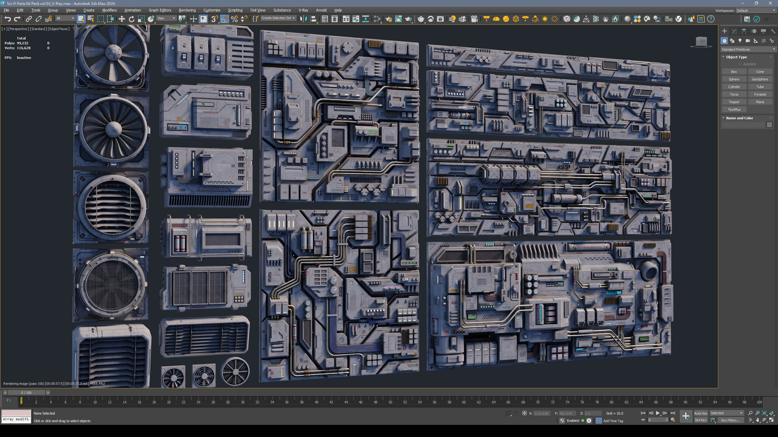 Sci-Fi Parts Kit Pack Vol 03 Low-poly 3D model_21
