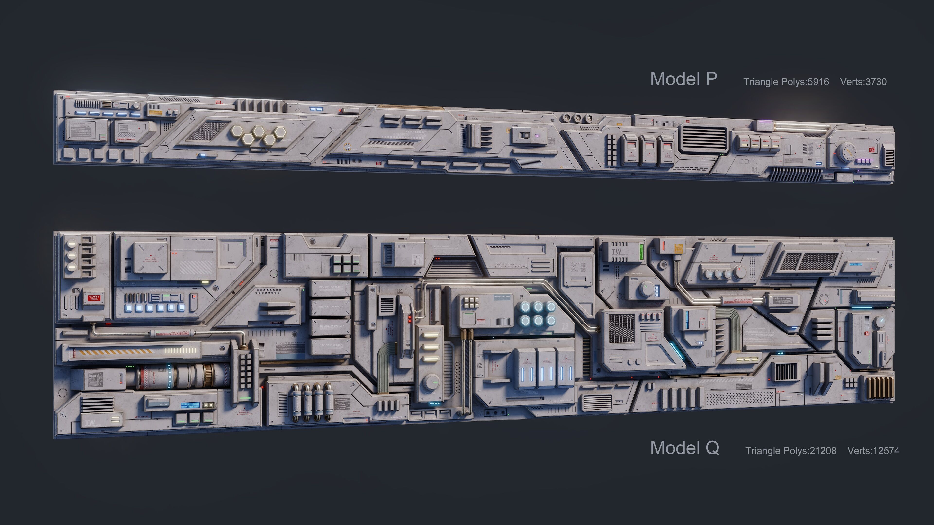 Sci-Fi Parts Kit Pack Vol 03 Low-poly 3D model_8