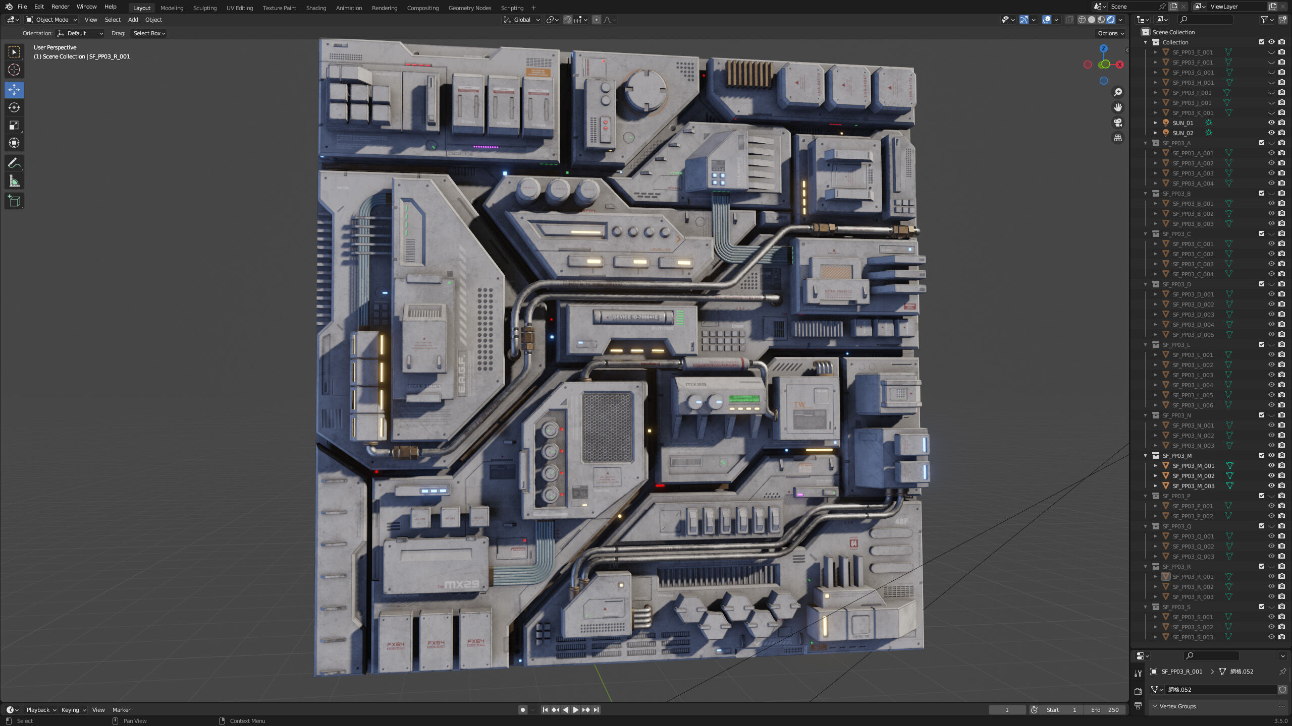 Sci-Fi Parts Kit Pack Vol 03 Low-poly 3D model_28