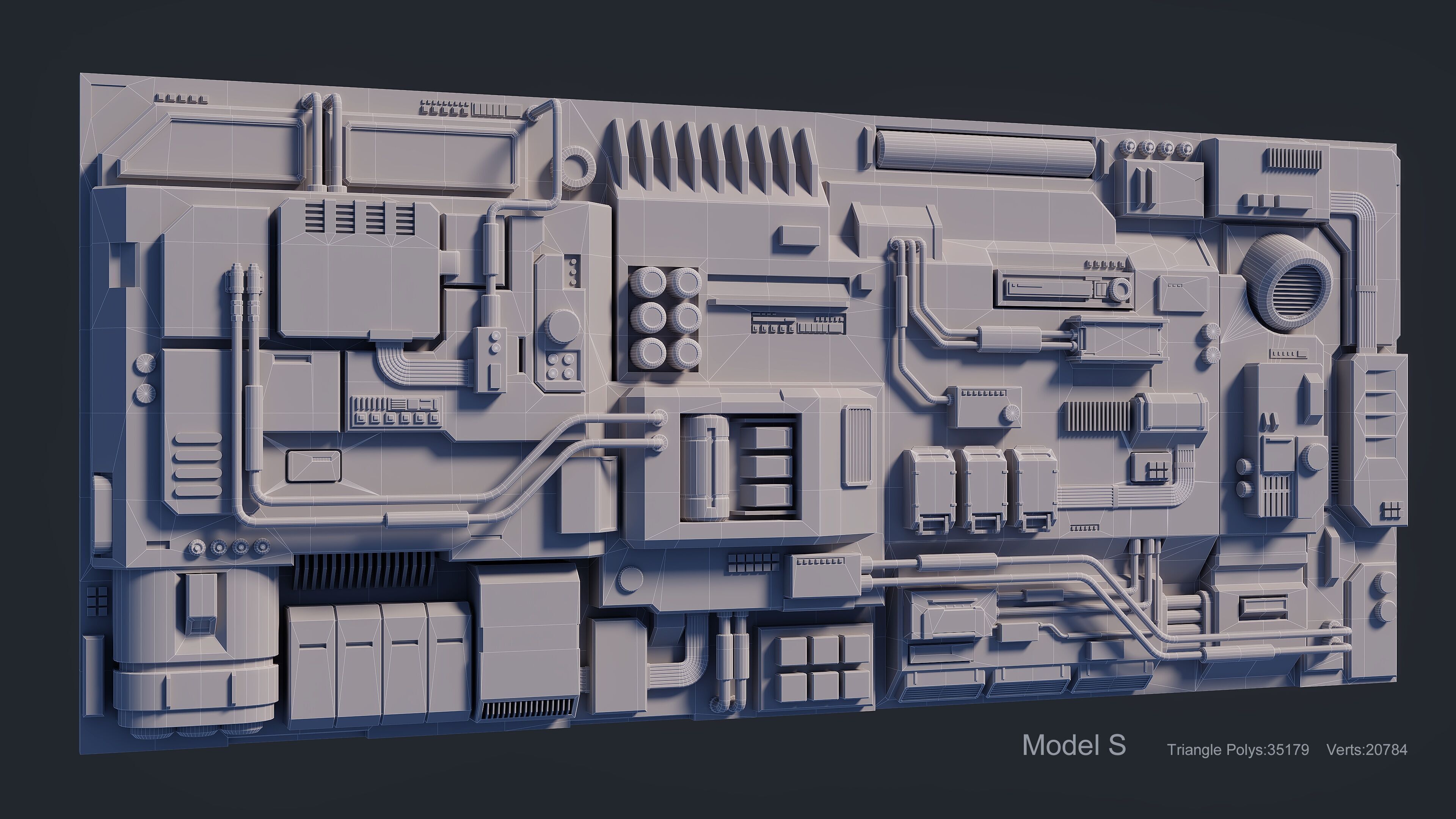 Sci-Fi Parts Kit Pack Vol 03 Low-poly 3D model_15
