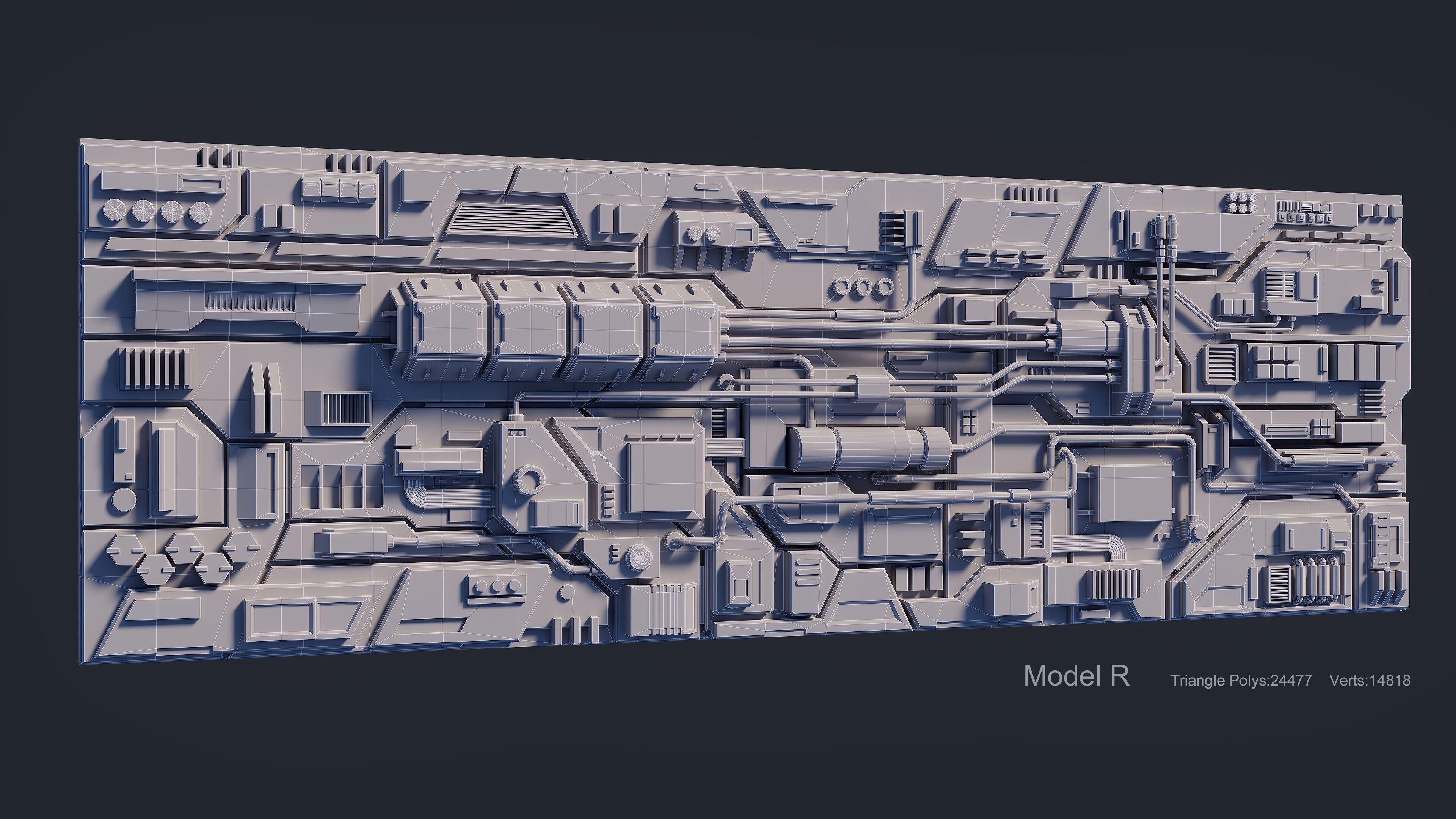 Sci-Fi Parts Kit Pack Vol 03 Low-poly 3D model_12