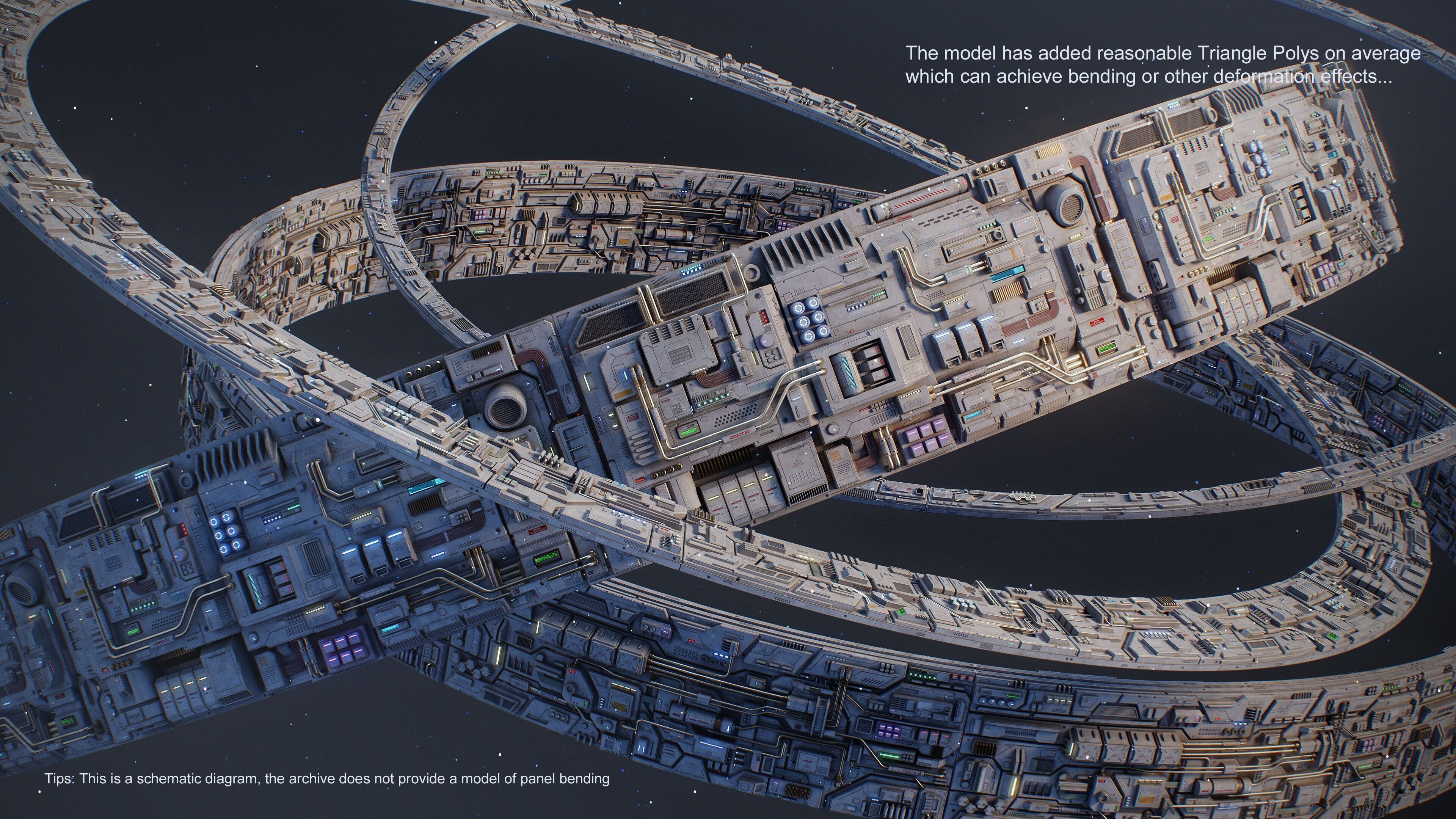 Sci-Fi Parts Kit Pack Vol 03 Low-poly 3D model_17