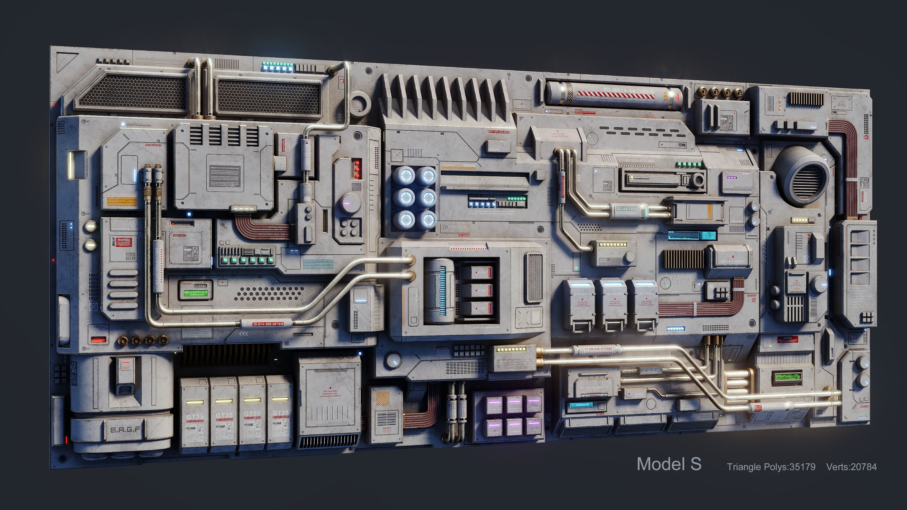 Sci-Fi Parts Kit Pack Vol 03 Low-poly 3D model_14