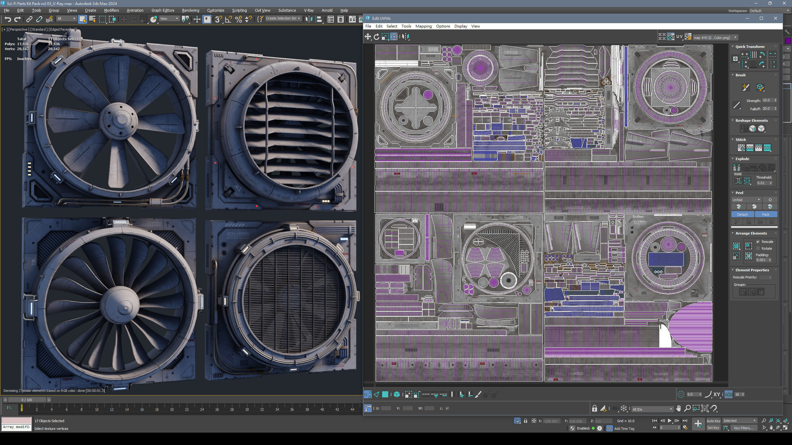 Sci-Fi Parts Kit Pack Vol 03 Low-poly 3D model_24