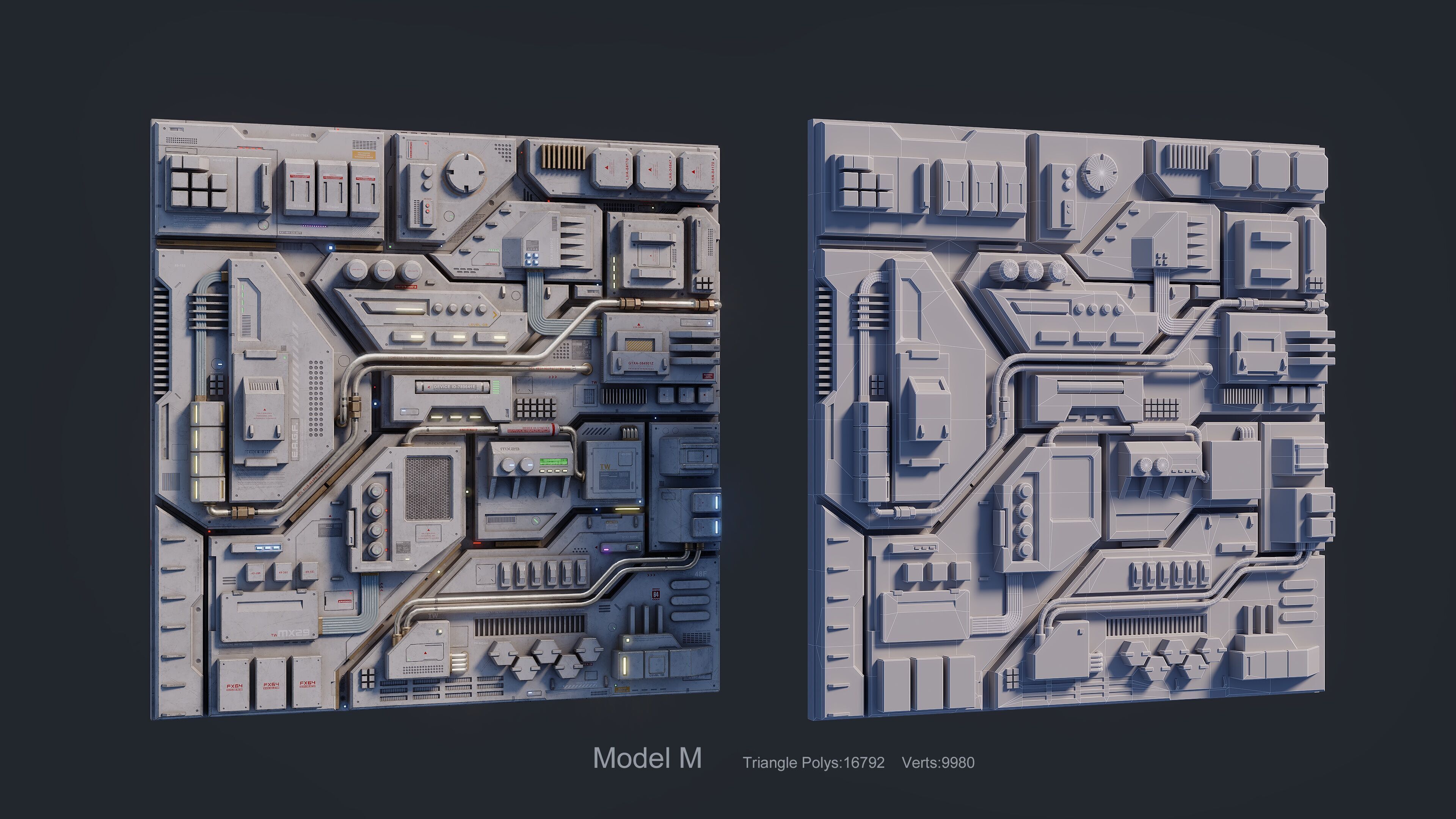 Sci-Fi Parts Kit Pack Vol 03 Low-poly 3D model_6