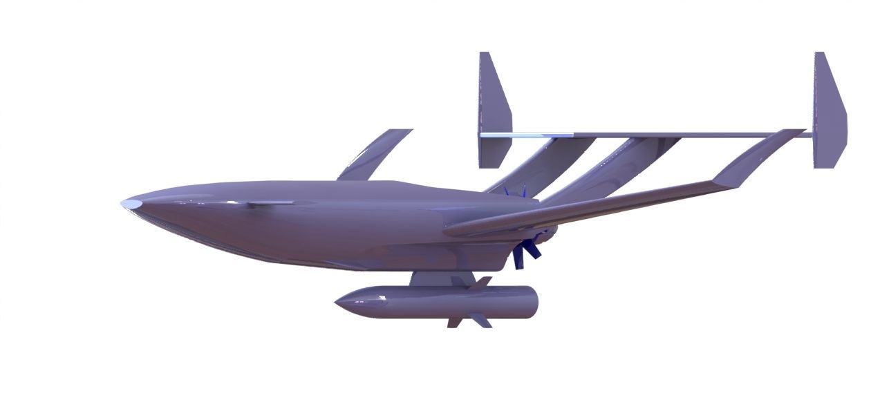 unmanned aerial vehicle with imaginary design 3D model_1