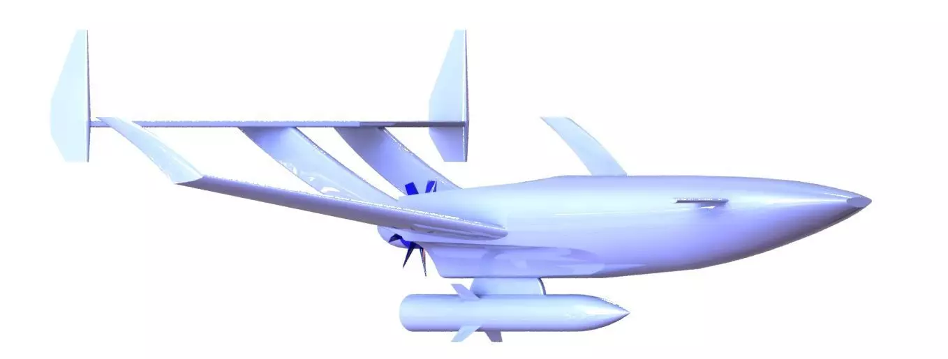 unmanned aerial vehicle with imaginary design 3D model_0