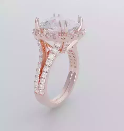 Cushion diamond engagement ring