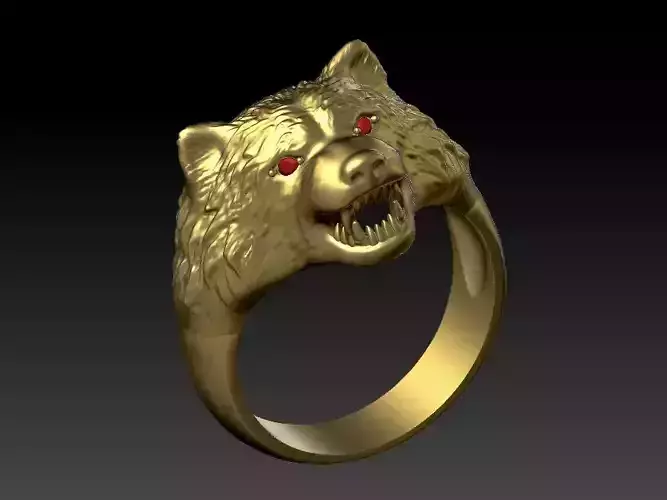 Wolf men ring small version