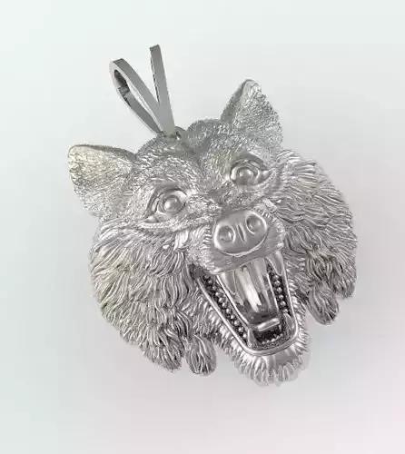 Wolf pendant nice sculpture