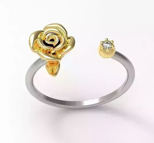 Vintage rose ring