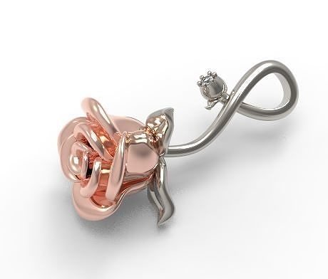 Vintage rose pendant 3D print model