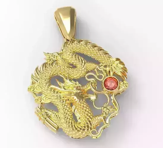 Vintage dragon pendant