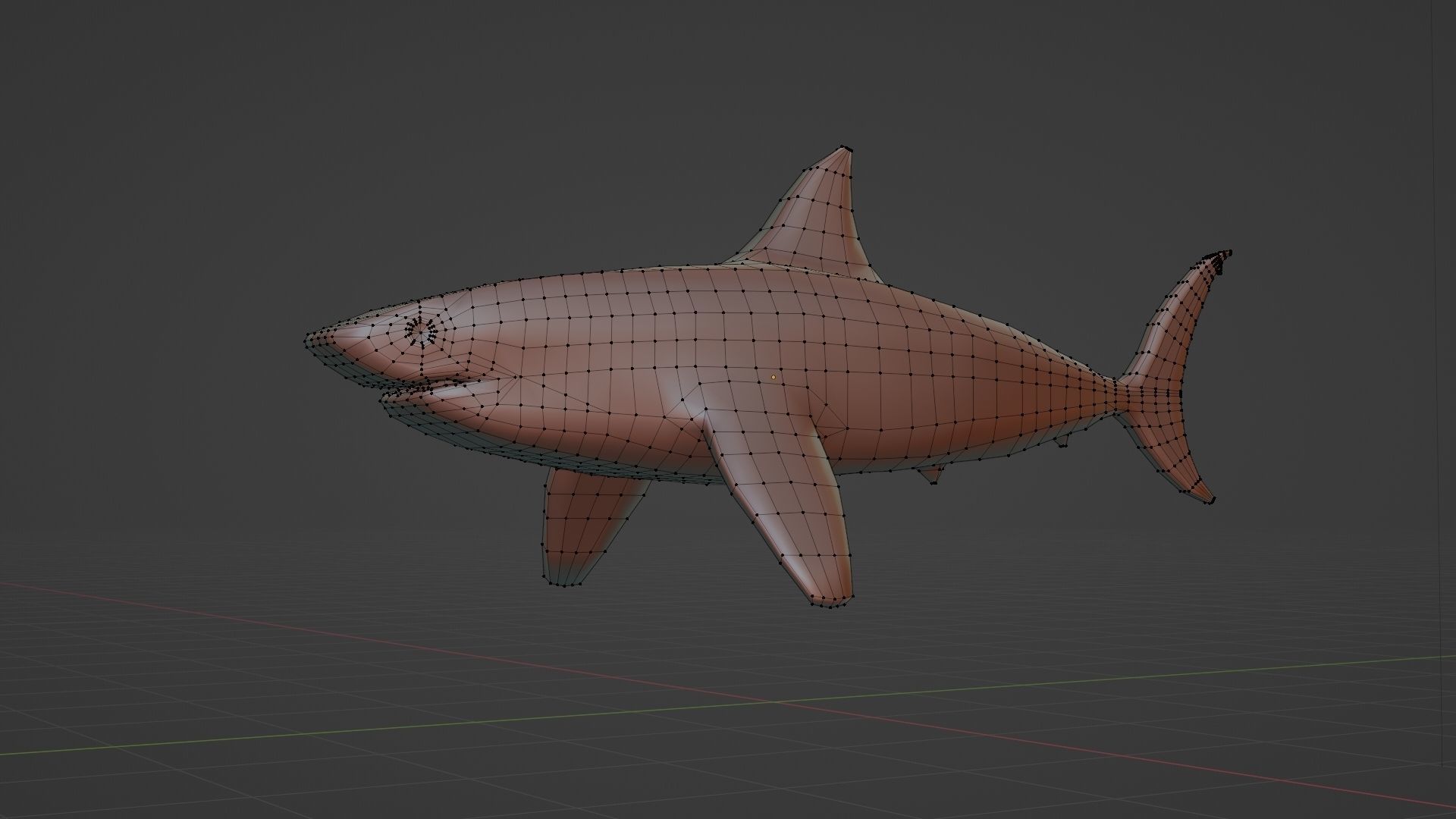 Shark low poly 3D model_9