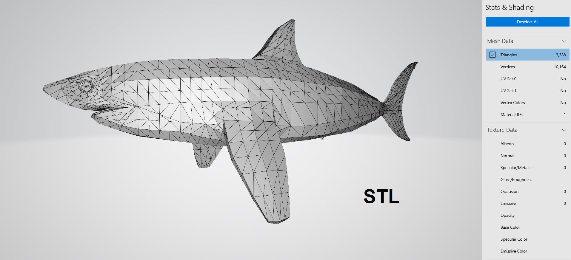 Shark low poly 3D model_5