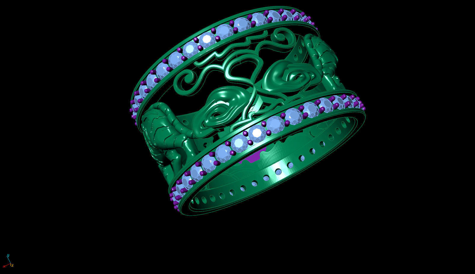 Tiger men ring 3D print model_12