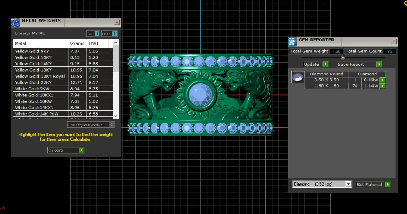 Tiger men ring 3D print model_9