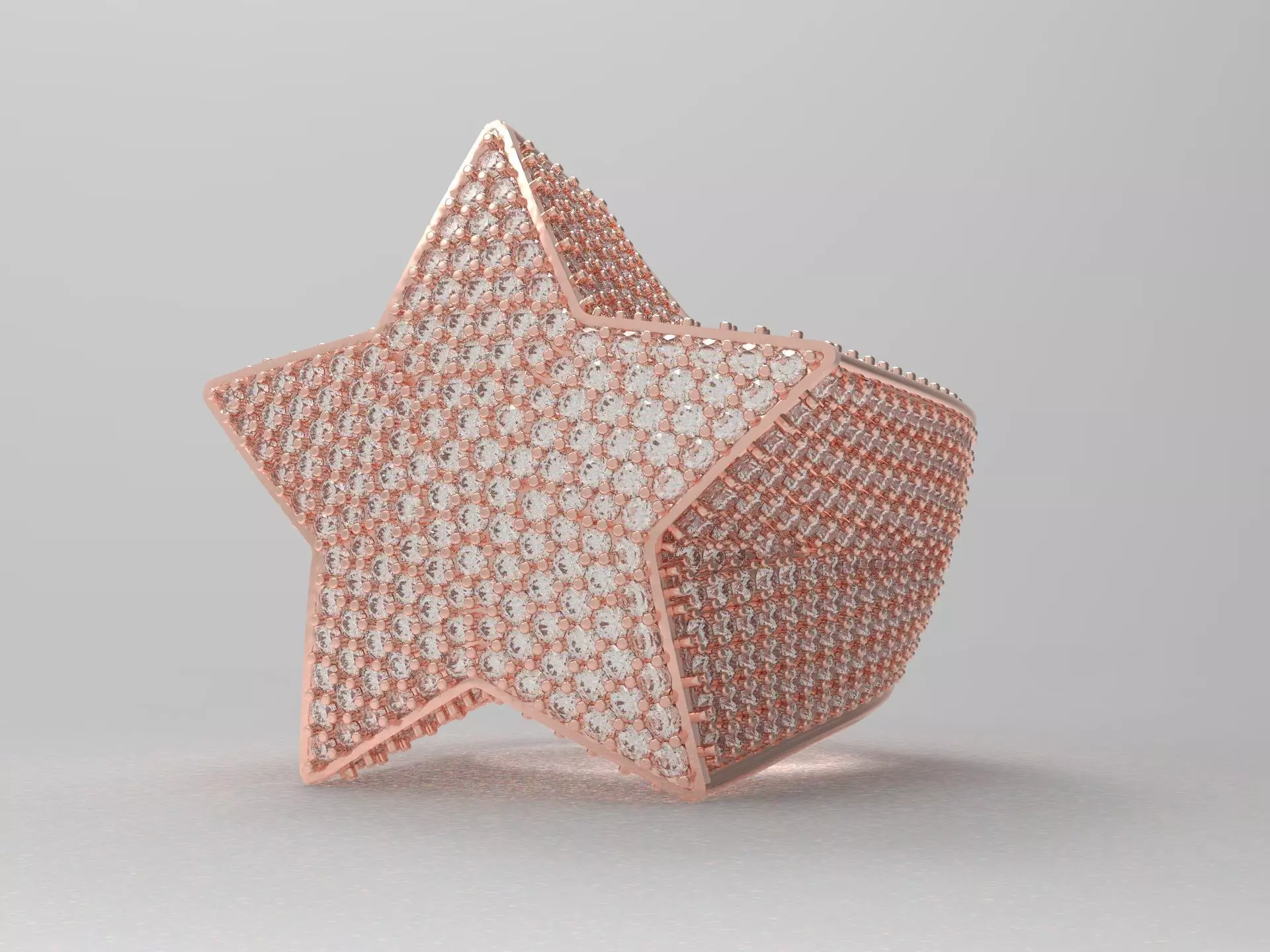 Star ring v6 resizable 3D print model_0